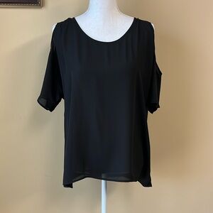 Black Cold Shoulder Top